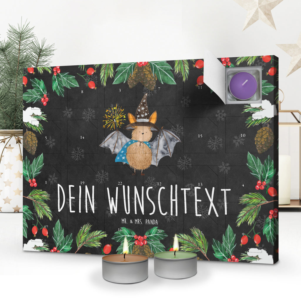 Personalisierter Duftkerzen Adventskalender Fledermaus Zauberer Personalisierter Duftkerzen Adventskalender, Tiermotive, Gute Laune, lustige Sprüche, Tiere, Fledermaus, Fledermäuse, Zauberer, Magier, Frauen, reinsteigern