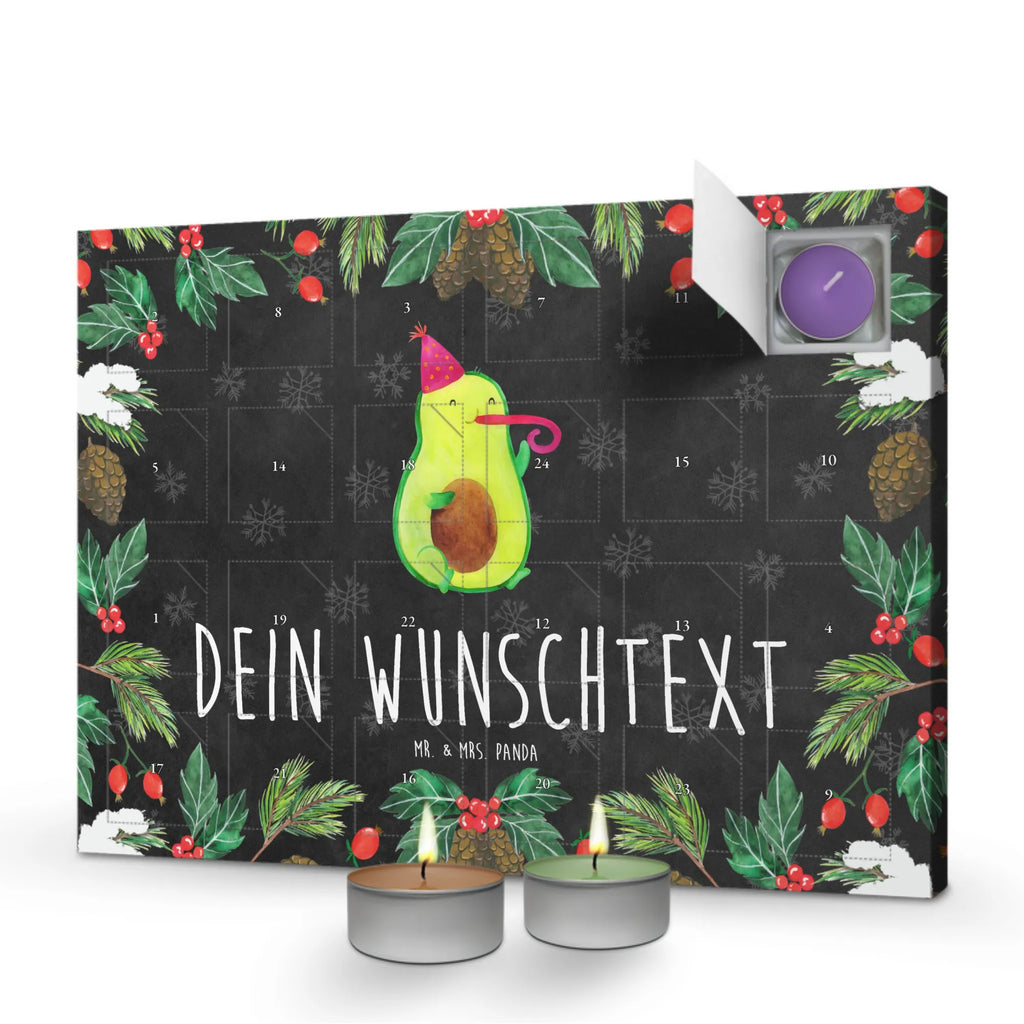 Personalisierter Duftkerzen Adventskalender Avocado Feier Personalisierter Duftkerzen Adventskalender, Avocado, Veggie, Vegan, Gesund, Party, Feierlichkeit, Feier, Fete, Geburtstag, Gute Laune, Tröte