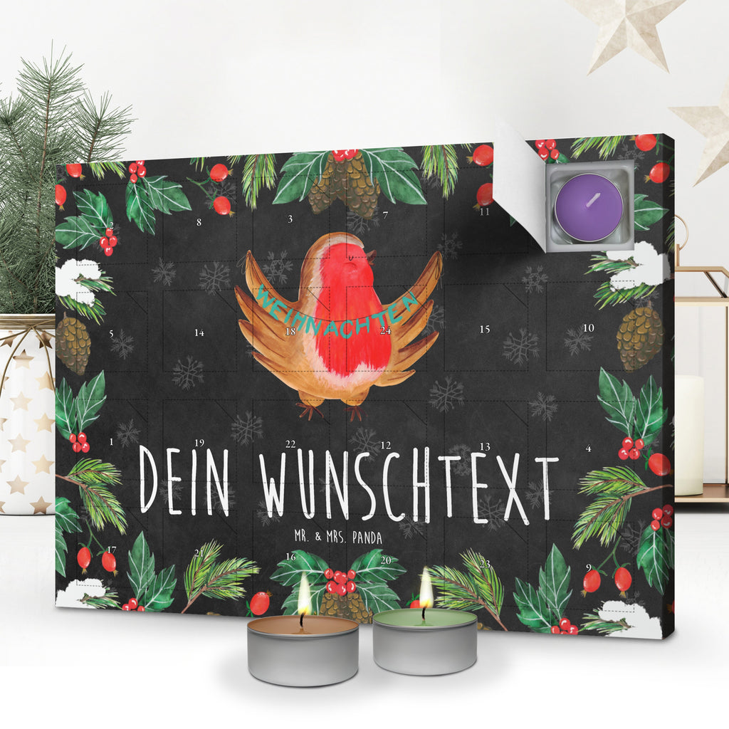 Personalisierter Duftkerzen Adventskalender Rotkehlchen Weihnachten Personalisierter Duftkerzen Adventskalender, Winter, Weihnachten, Weihnachtsdeko, Nikolaus, Advent, Heiligabend, Wintermotiv, Frohe Weihnachten, Weihnachtsmotiv, Weihnachtsgruß, Vogel, xmas