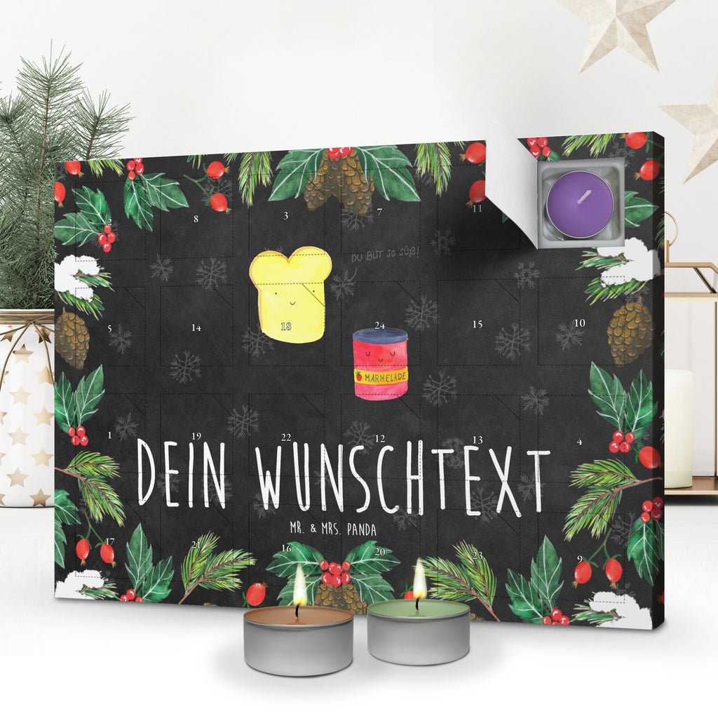 Personalisierter Duftkerzen Adventskalender Toast Marmelade Personalisierter Duftkerzen Adventskalender, Tiermotive, Gute Laune, lustige Sprüche, Tiere, Toast, Marmelade, Dreamteam, süße Postkarte, süß, Küche Deko, Küche Spruch, Frühstück Einladung, Brot, Toastbrot