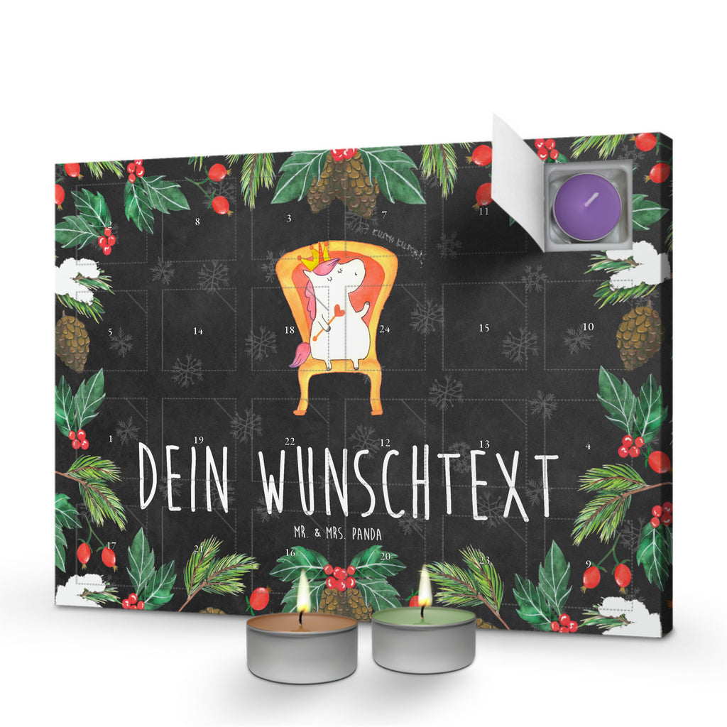 Personalisierter Duftkerzen Adventskalender Einhorn König Personalisierter Duftkerzen Adventskalender, Einhorn, Einhörner, Einhorn Deko, Pegasus, Unicorn, König, Präsident, Bundeskanzler, Herrscher, Kaiser, Prinzessin, Krone