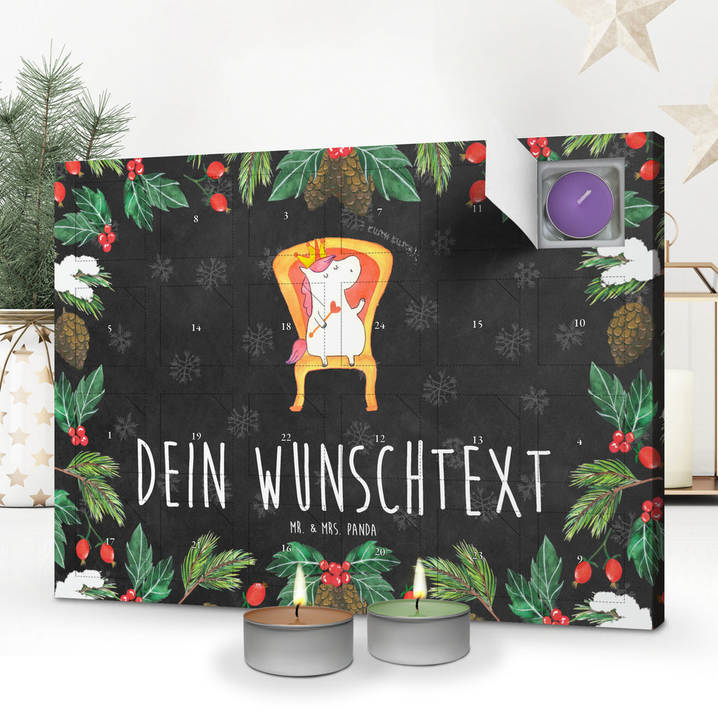 Personalisierter Duftkerzen Adventskalender Einhorn König Personalisierter Duftkerzen Adventskalender, Einhorn, Einhörner, Einhorn Deko, Pegasus, Unicorn, König, Präsident, Bundeskanzler, Herrscher, Kaiser, Prinzessin, Krone