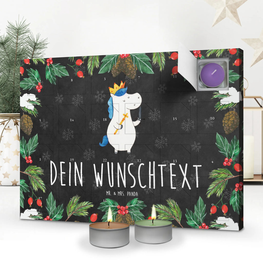 Personalisierter Duftkerzen Adventskalender Einhorn König mit Schwert Personalisierter Duftkerzen Adventskalender, Einhorn, Einhörner, Einhorn Deko, Pegasus, Unicorn, König, Ritter, Mittelalter