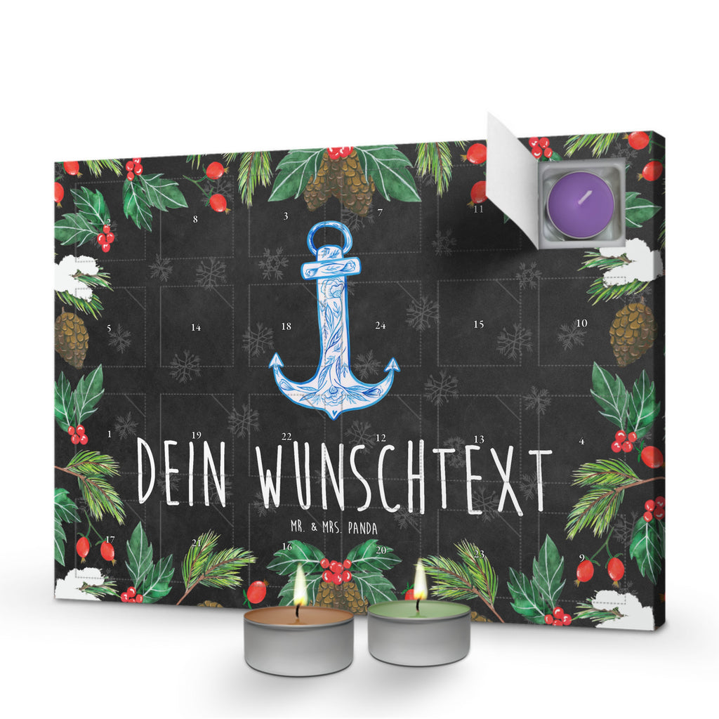 Personalisierter Duftkerzen Adventskalender Anker Blau Personalisierter Duftkerzen Adventskalender, Tiermotive, Gute Laune, lustige Sprüche, Tiere