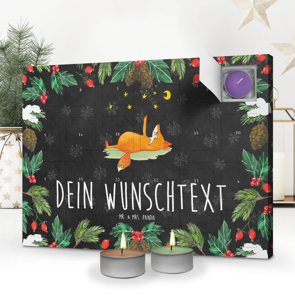 Personalisierter Duftkerzen Adventskalender Fuchs Sterne Personalisierter Duftkerzen Adventskalender, Fuchs, Füchse, tröstende Worte, Spruch positiv, Spruch schön, Romantik, Always Look on the Bright Side of Life