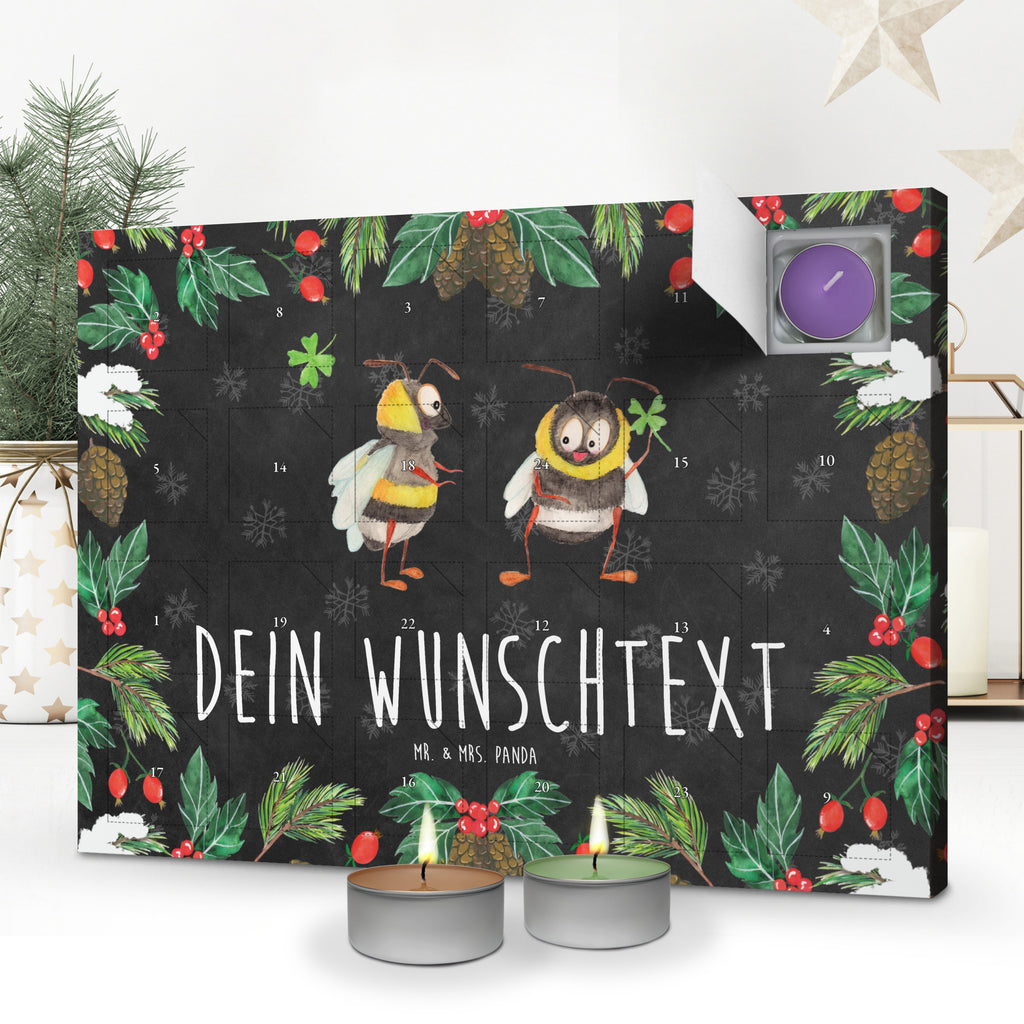 Personalisierter Duftkerzen Adventskalender Hummeln Kleeblatt Personalisierter Duftkerzen Adventskalender, Tiermotive, Gute Laune, lustige Sprüche, Tiere, Hummel, Biene, Spruch positiv, Biene Deko, Spruch schön, glücklich sein, glücklich werden, Spruch fröhlich