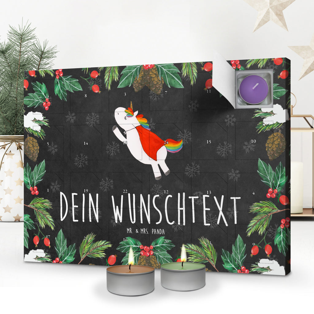 Personalisierter Duftkerzen Adventskalender Einhorn Super Personalisierter Duftkerzen Adventskalender, Einhorn, Einhörner, Einhorn Deko, Pegasus, Unicorn, Traummann, Superheld, Held, Freundin, Geschenk, Girl, Mädchen