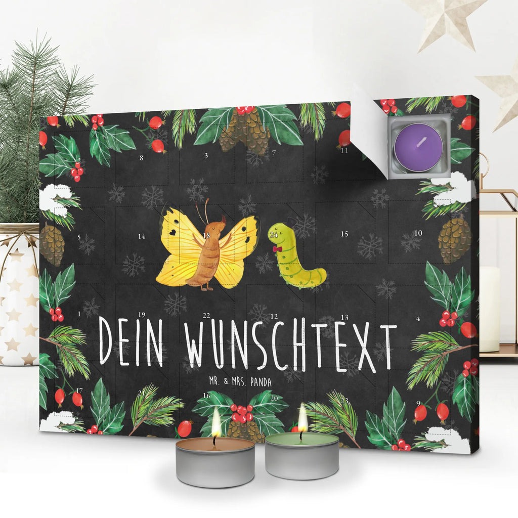 Personalisierter Duftkerzen Adventskalender Raupe Schmetterling Personalisierter Duftkerzen Adventskalender, Tiermotive, Gute Laune, lustige Sprüche, Tiere, Raupe, Schmetterling, Zitronenfalter, Entwicklung, Erwachsen werden, Kokon, Hut, Hütchen, Schönheit, Aufwachsen