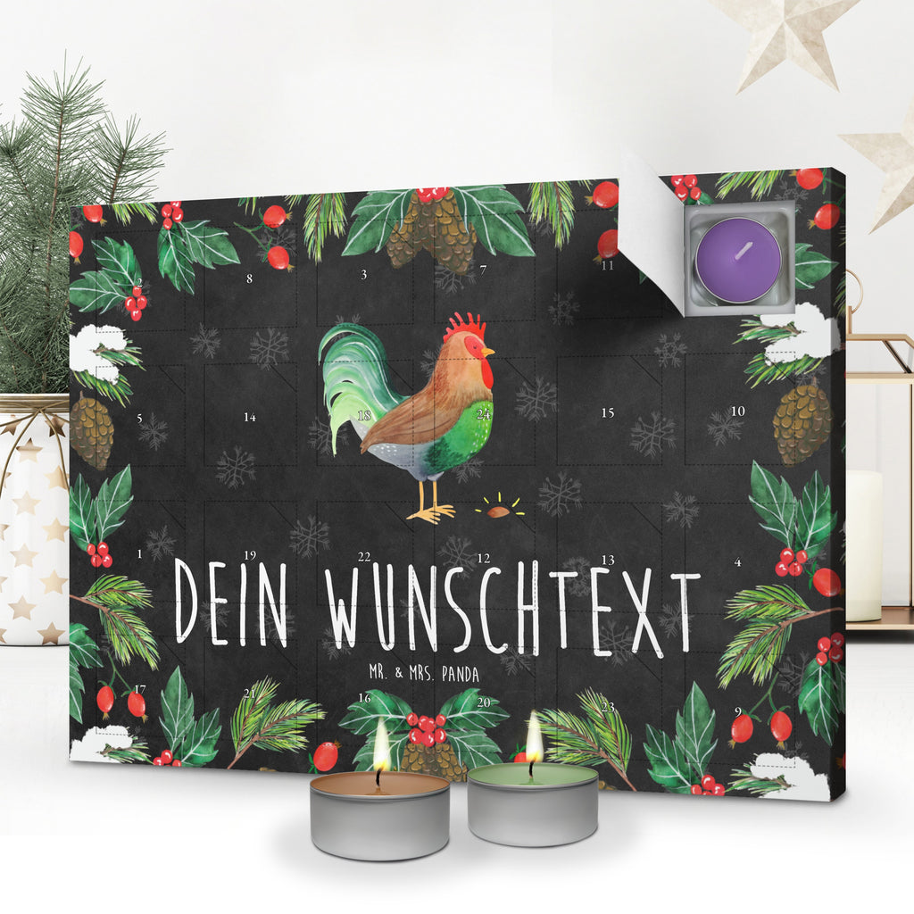 Personalisierter Duftkerzen Adventskalender Hahn Korn Personalisierter Duftkerzen Adventskalender, Bauernhof, Hoftiere, Landwirt, Landwirtin, Hahn, Korn, Henne, Eier, Natur