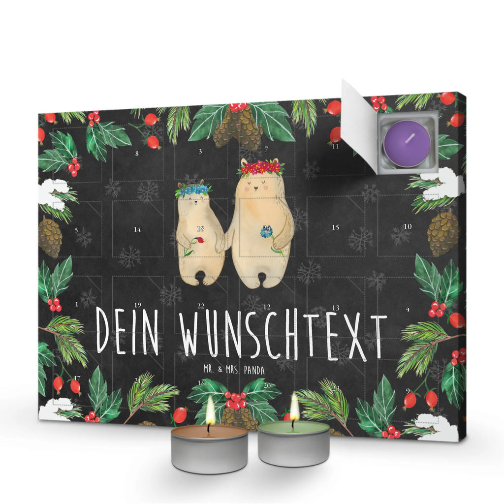 Personalisierter Duftkerzen Adventskalender Bären mit Blumenkranz Personalisierter Duftkerzen Adventskalender, Familie, Vatertag, Muttertag, Bruder, Schwester, Mama, Papa, Oma, Opa, Bär, Bären, Mutter, Mutti, Mami, Lieblingsmensch, Lieblingsmama, beste Mutter, weltbeste Mama, Geschenk Mama. Muttertag, Tochter, Kind, Kinder, Töchter, Family, Vorbild