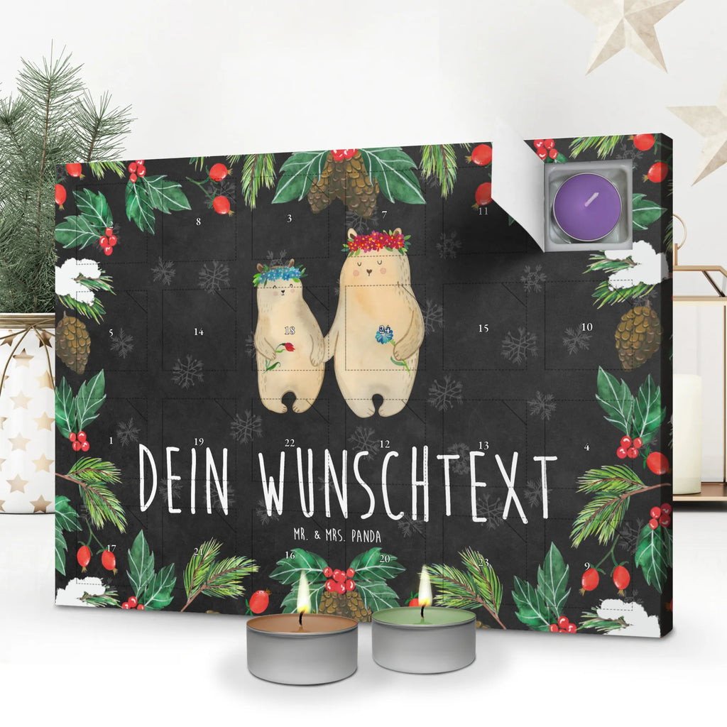 Personalisierter Duftkerzen Adventskalender Bären mit Blumenkranz Personalisierter Duftkerzen Adventskalender, Familie, Vatertag, Muttertag, Bruder, Schwester, Mama, Papa, Oma, Opa, Bär, Bären, Mutter, Mutti, Mami, Lieblingsmensch, Lieblingsmama, beste Mutter, weltbeste Mama, Geschenk Mama. Muttertag, Tochter, Kind, Kinder, Töchter, Family, Vorbild