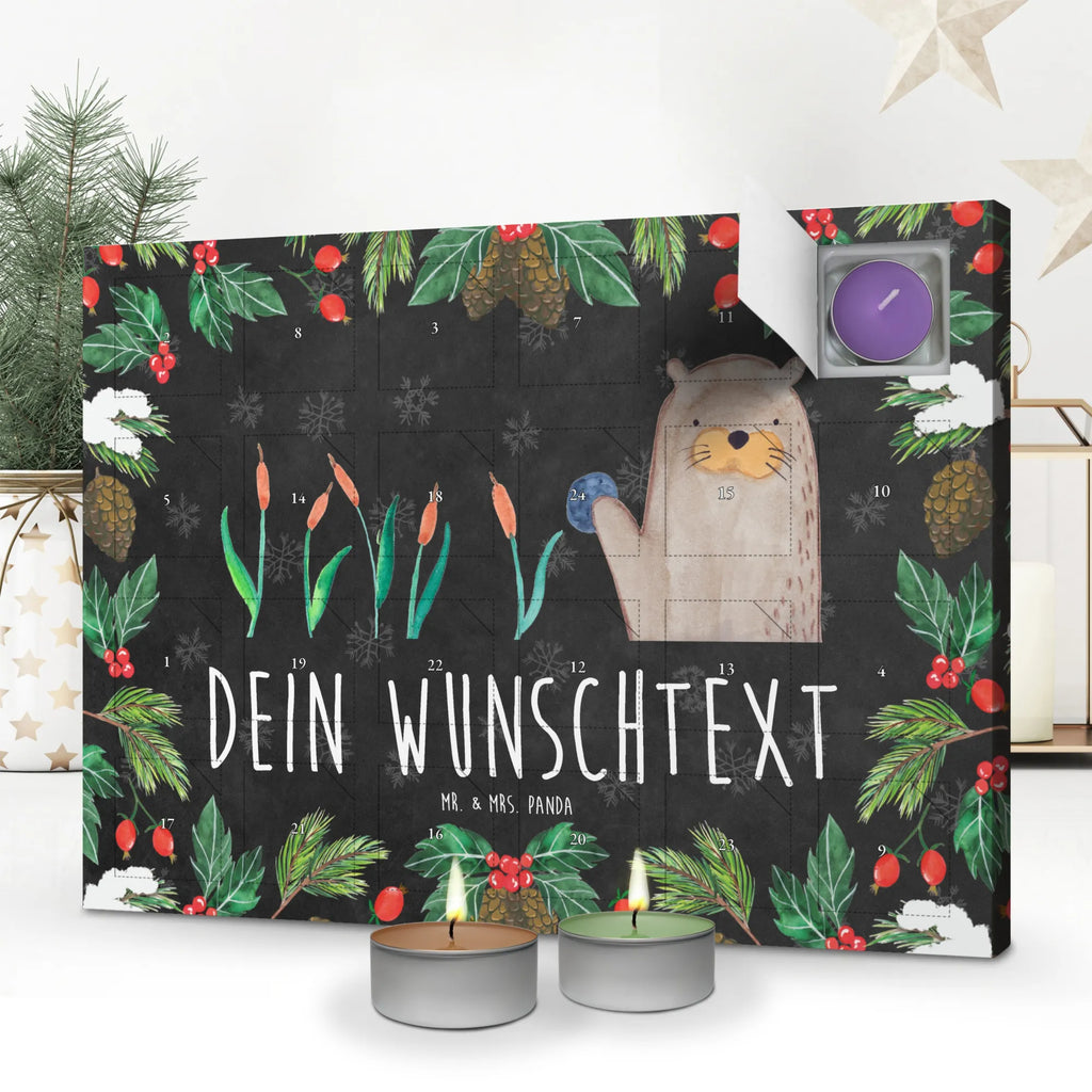 Personalisierter Duftkerzen Adventskalender Otter Stein Personalisierter Duftkerzen Adventskalender, Otter, Fischotter, Seeotter, Otter Seeotter See Otter