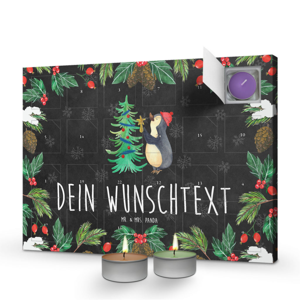 Personalisierter Duftkerzen Adventskalender Pinguin Weihnachtsbaum Personalisierter Duftkerzen Adventskalender, Winter, Weihnachten, Weihnachtsdeko, Nikolaus, Advent, Heiligabend, Wintermotiv, Pinguin