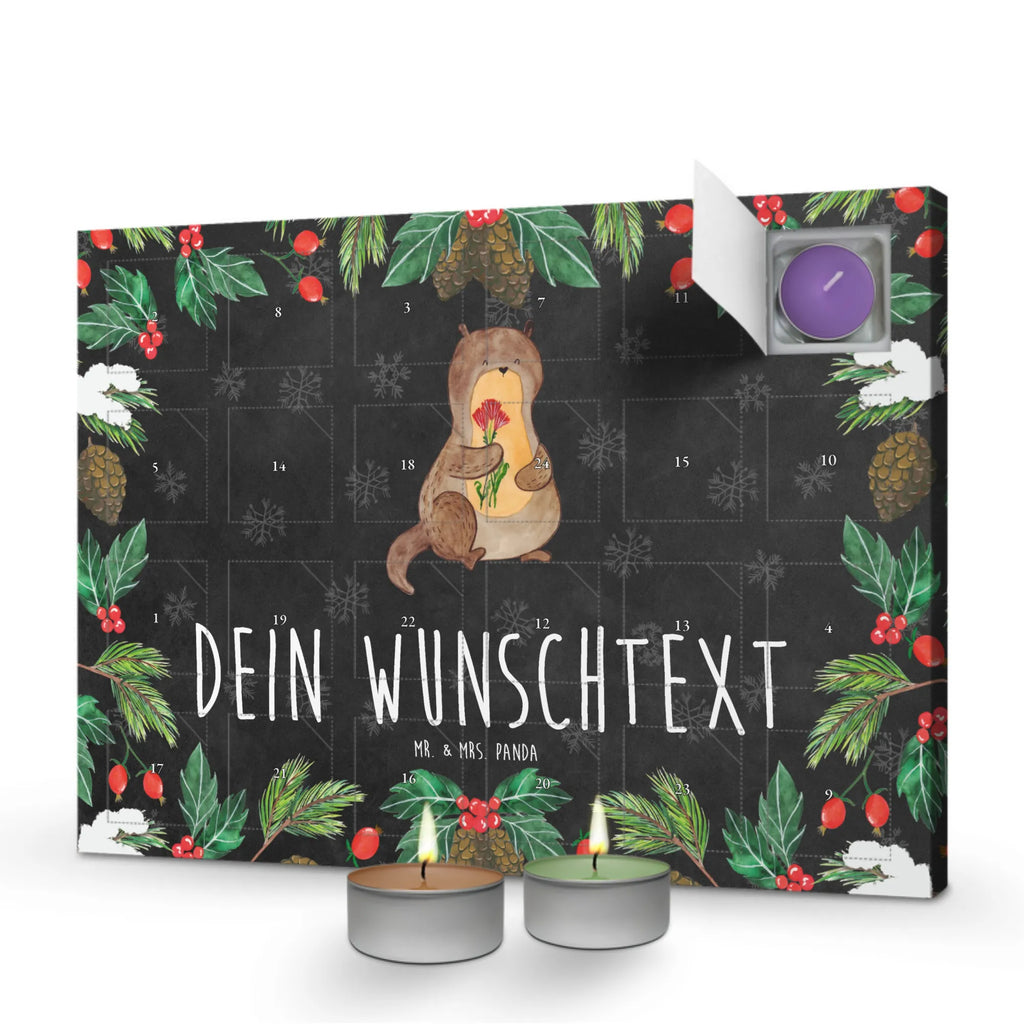 Personalisierter Duftkerzen Adventskalender Otter Blumenstrauß Personalisierter Duftkerzen Adventskalender, Otter, Fischotter, Seeotter, Otter Seeotter See Otter