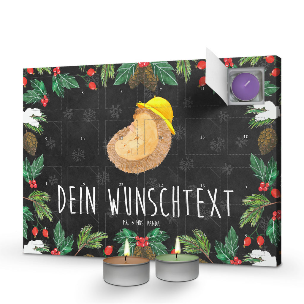 Personalisierter Duftkerzen Adventskalender Igel Beten Personalisierter Duftkerzen Adventskalender, Tiermotive, Gute Laune, lustige Sprüche, Tiere, Igel, Igel mit Hut, Sonnenhut, Gott, Amen, beten, Leben, Dankbarkeit, Dankbar sein, dankbar, genießen