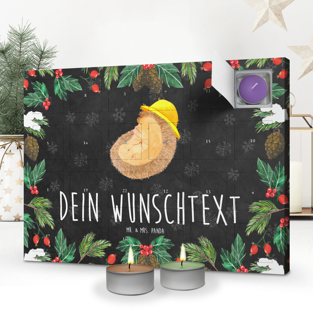 Personalisierter Duftkerzen Adventskalender Igel Beten Personalisierter Duftkerzen Adventskalender, Tiermotive, Gute Laune, lustige Sprüche, Tiere, Igel, Igel mit Hut, Sonnenhut, Gott, Amen, beten, Leben, Dankbarkeit, Dankbar sein, dankbar, genießen