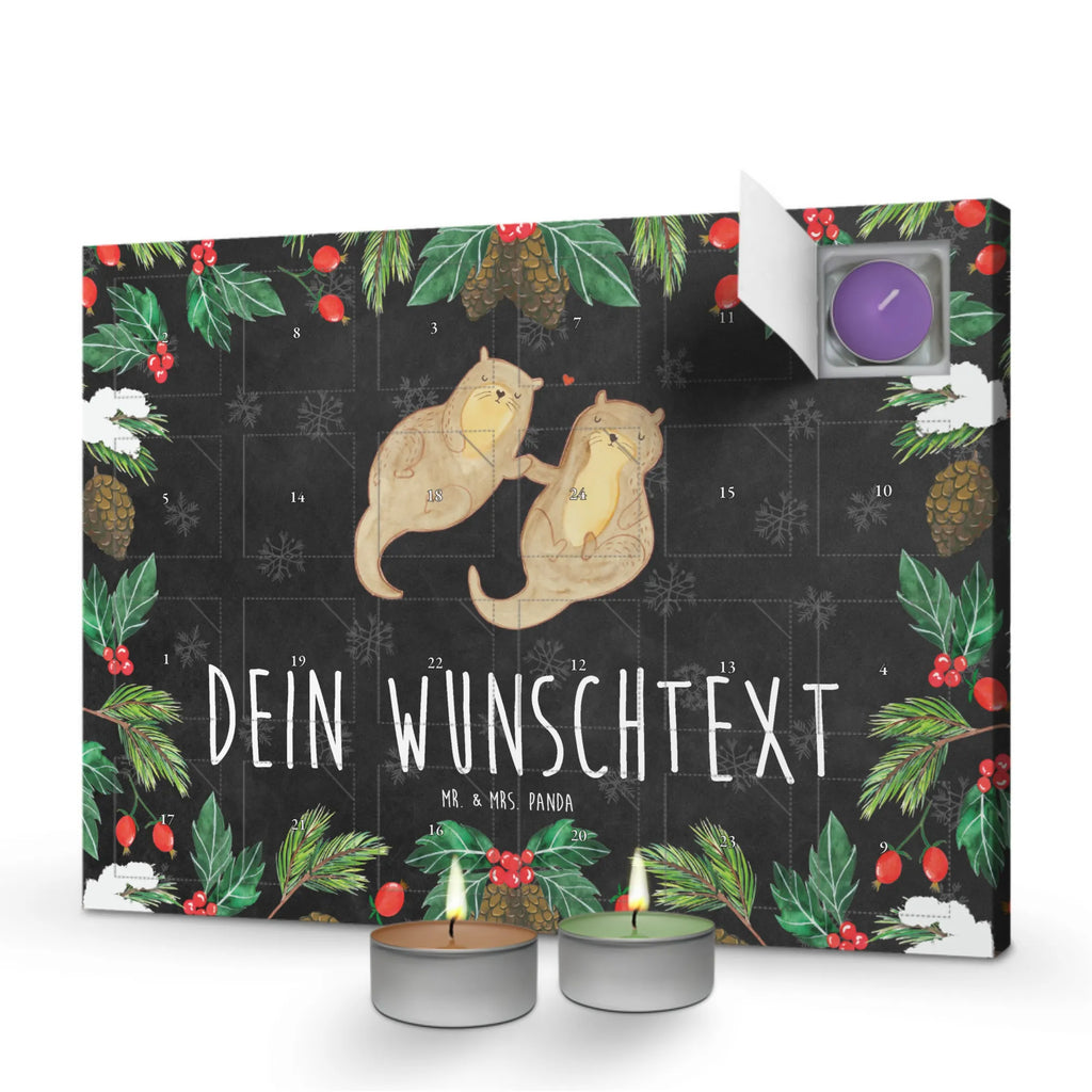 Personalisierter Duftkerzen Adventskalender Otter Hände halten Personalisierter Duftkerzen Adventskalender, Otter, Fischotter, Seeotter, Otter Seeotter See Otter