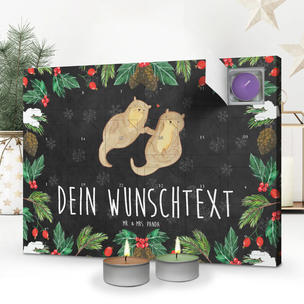 Personalisierter Duftkerzen Adventskalender Otter Hände halten Personalisierter Duftkerzen Adventskalender, Otter, Fischotter, Seeotter, Otter Seeotter See Otter