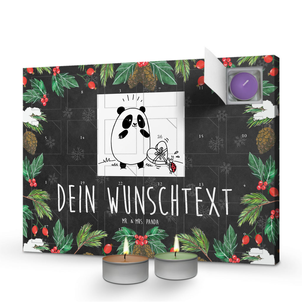 Personalisierter Duftkerzen Adventskalender Panda Dankeschön Personalisierter Duftkerzen Adventskalender