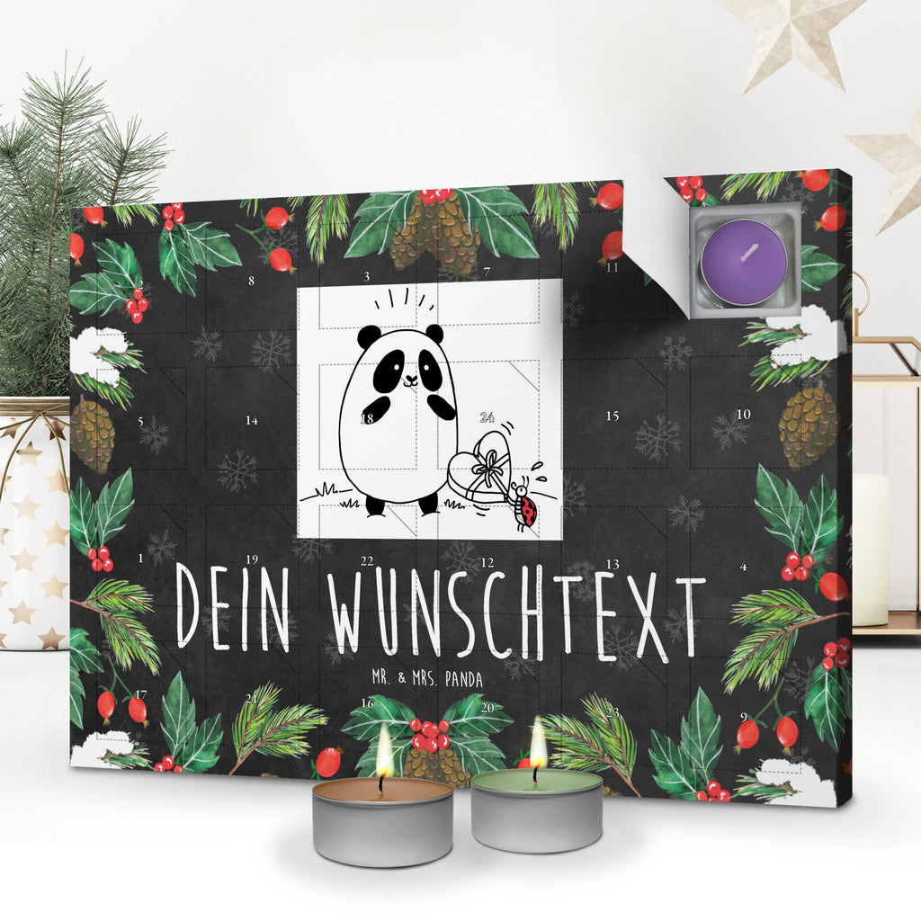 Personalisierter Duftkerzen Adventskalender Panda Dankeschön Personalisierter Duftkerzen Adventskalender