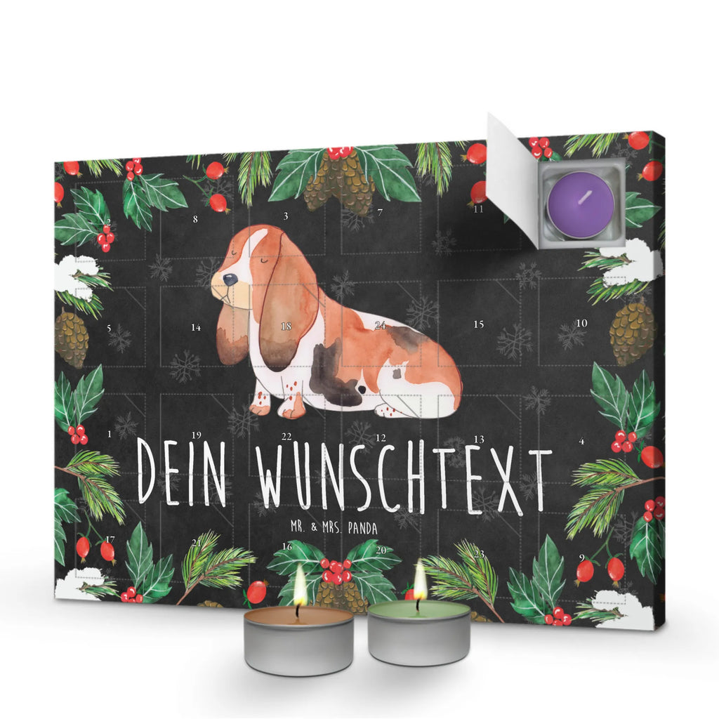 Personalisierter Duftkerzen Adventskalender Hund Basset Hound Personalisierter Duftkerzen Adventskalender, Hund, Hundemotiv, Haustier, Hunderasse, Tierliebhaber, Hundebesitzer, Sprüche, Basset Hound, Basset, Hundeliebe, kinderlos