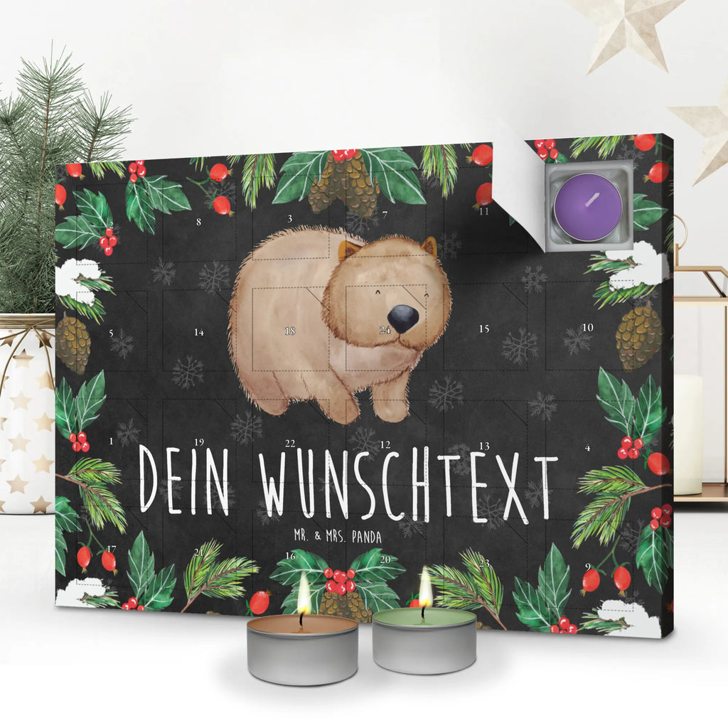 Personalisierter Duftkerzen Adventskalender Wombat Personalisierter Duftkerzen Adventskalender, Tiermotive, Gute Laune, lustige Sprüche, Tiere, Wombat, Das Leben ist schön, Motivation, Spruch, Australien