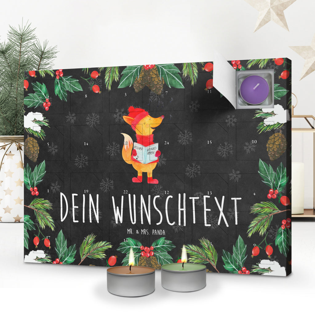 Personalisierter Duftkerzen Adventskalender Fuchs Sänger Personalisierter Duftkerzen Adventskalender, Winter, Weihnachten, Weihnachtsdeko, Nikolaus, Advent, Heiligabend, Wintermotiv, Fuchs, Füchse, Sänger, Geschenk Sänger, Singen, Weihnachtslieder