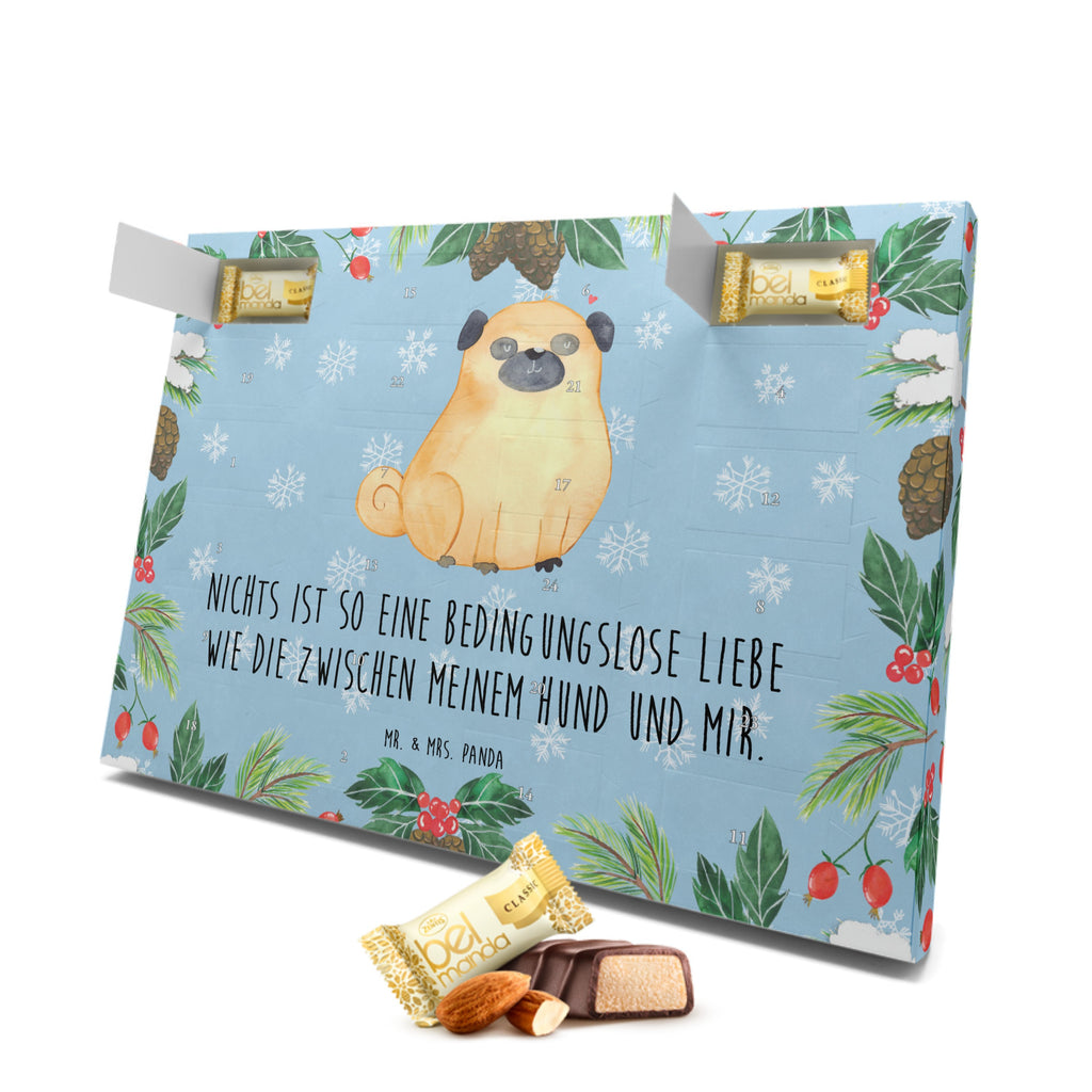 Marzipan Adventskalender Mops Marzipan Adventskalender, Hund, Hundemotiv, Haustier, Hunderasse, Tierliebhaber, Hundebesitzer, Sprüche, Mops, Liebe, Hundeliebe