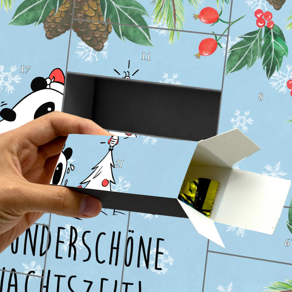 Befüllbarer Adventskalender Panda Weihnachtszeit Befüllbarer Adventskalender, Adventskalender zum selbst befüllen