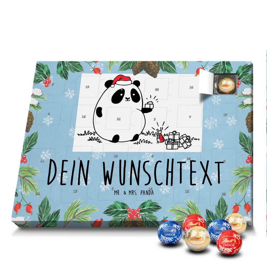 Personalisierter Kugel Markenschokolade Adventskalender Panda Weihnachtsgeschenk Personalisierter Kugel Markenschokolade Adventskalender