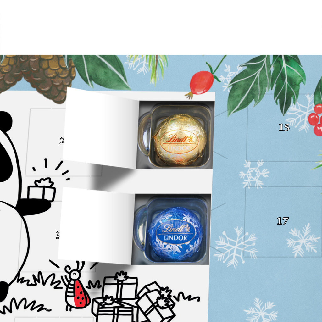 Personalisierter Kugel Markenschokolade Adventskalender Panda Weihnachtsgeschenk Personalisierter Kugel Markenschokolade Adventskalender