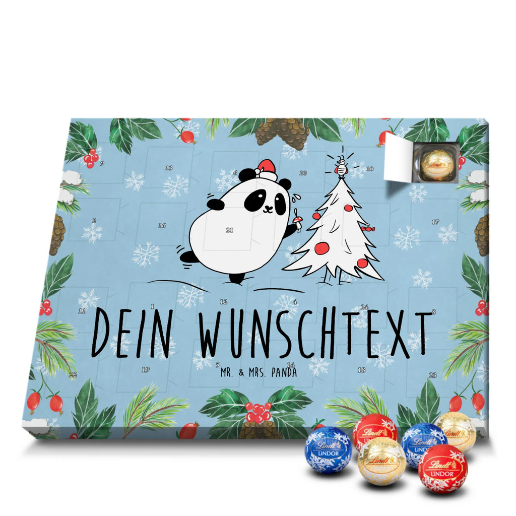 Personalisierter Kugel Markenschokolade Adventskalender Panda Weihnachtszeit Personalisierter Kugel Markenschokolade Adventskalender