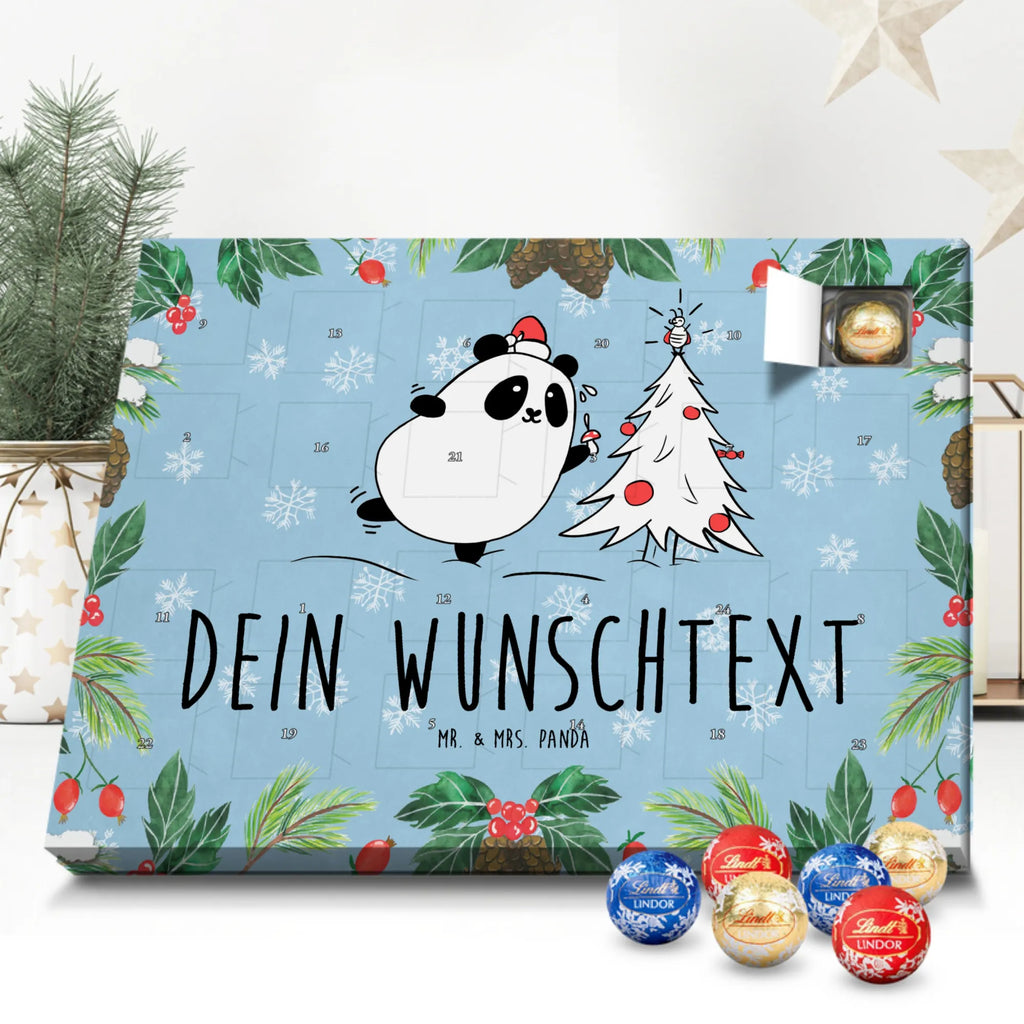 Personalisierter Kugel Markenschokolade Adventskalender Panda Weihnachtszeit Personalisierter Kugel Markenschokolade Adventskalender