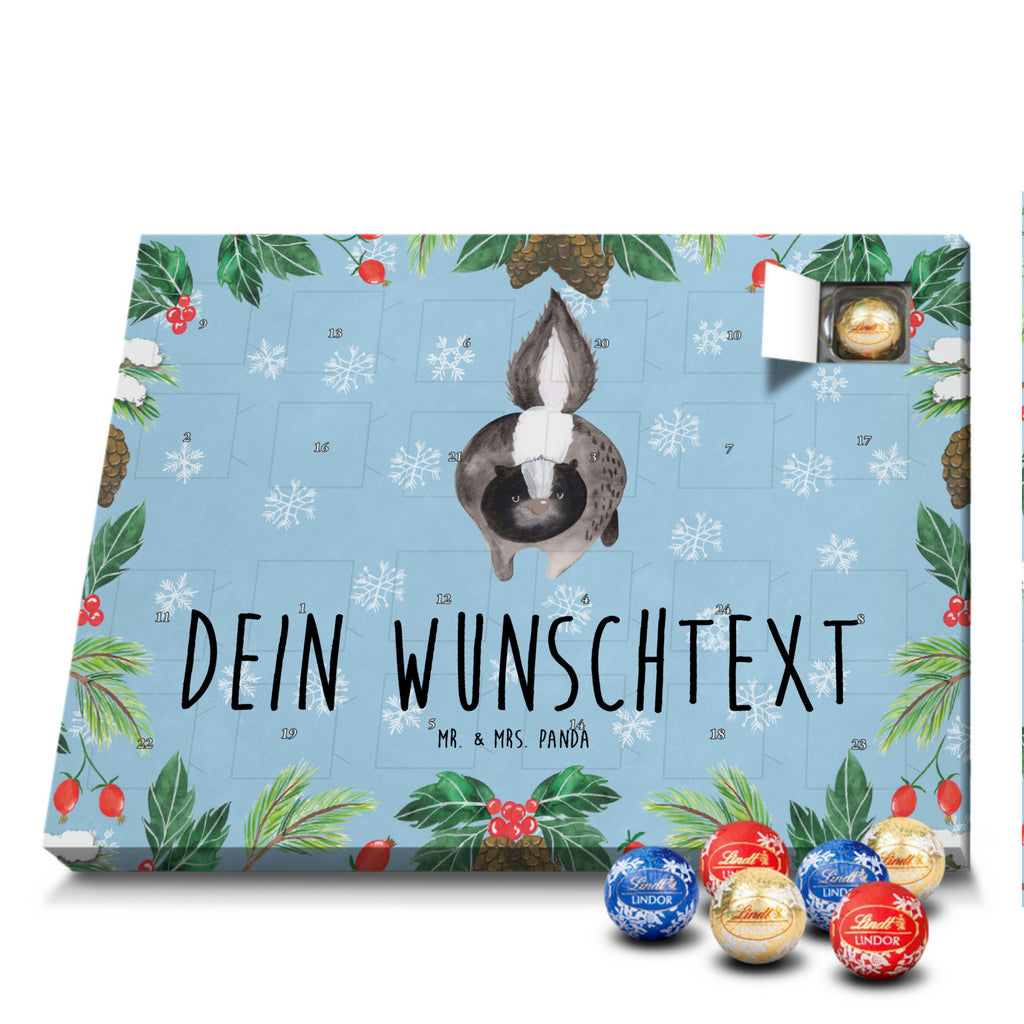 Personalisierter Kugel Markenschokolade Adventskalender Stinktier Angriff Personalisierter Kugel Markenschokolade Adventskalender, Stinktier, Skunk, Wildtier, Raubtier, Stinker, Stinki, wütend, Drohung