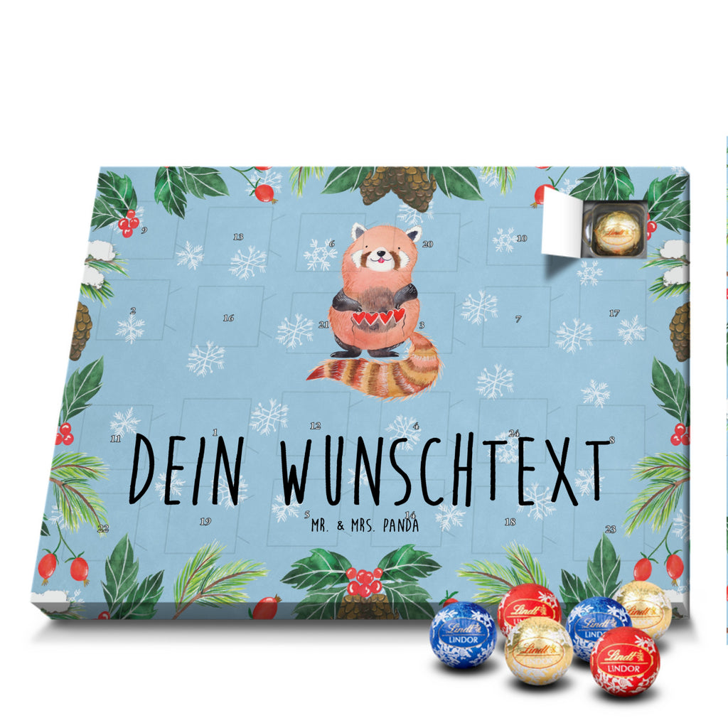 Personalisierter Kugel Markenschokolade Adventskalender Roter Panda Personalisierter Kugel Markenschokolade Adventskalender, Tiermotive, Gute Laune, lustige Sprüche, Tiere, Panda, Liebe, Rot, Herz, Liebling, Lieblingsmensch