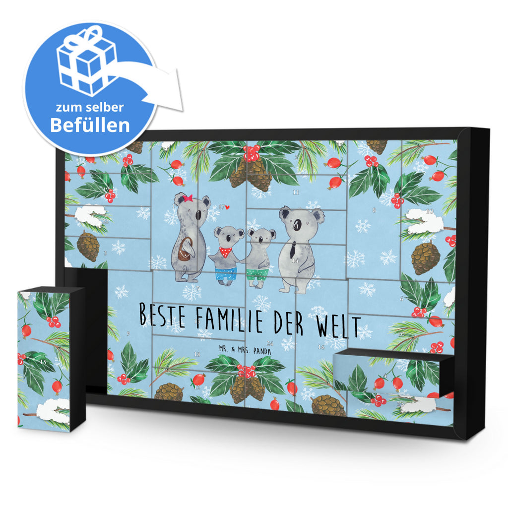 Befüllbarer Adventskalender Koala Familie zwei Befüllbarer Adventskalender, Adventskalender zum selbst befüllen, Familie, Vatertag, Muttertag, Bruder, Schwester, Mama, Papa, Oma, Opa, Koala, Koalabär, beste Familie, Familienzeit, Familienleben, Koalafamilie, Lieblingsfamilie