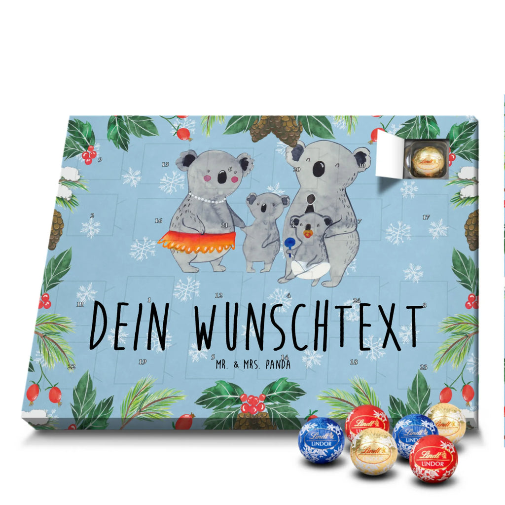 Personalisierter Kugel Markenschokolade Adventskalender Koala Familie Personalisierter Kugel Markenschokolade Adventskalender, Familie, Vatertag, Muttertag, Bruder, Schwester, Mama, Papa, Oma, Opa, Koala, Koalas, Family, Kinder, Geschwister, Familienleben