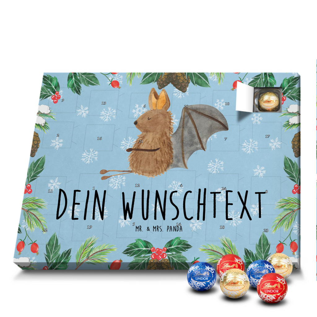 Personalisierter Kugel Markenschokolade Adventskalender Fledermaus Sitzen Personalisierter Kugel Markenschokolade Adventskalender, Tiermotive, Gute Laune, lustige Sprüche, Tiere, Fledermaus, Fledermäuse, Motivation, entspannen