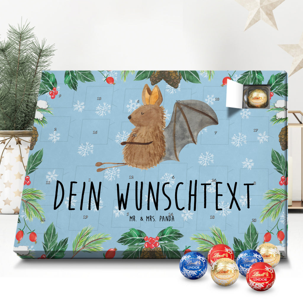 Personalisierter Kugel Markenschokolade Adventskalender Fledermaus Sitzen Personalisierter Kugel Markenschokolade Adventskalender, Tiermotive, Gute Laune, lustige Sprüche, Tiere, Fledermaus, Fledermäuse, Motivation, entspannen