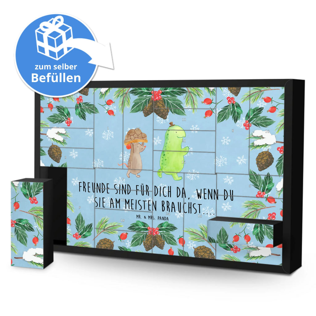 Befüllbarer Adventskalender Schildkröte Maus Befüllbarer Adventskalender, Adventskalender zum selbst befüllen, Schildkröte, Maus, Freunde, Freundinnen, beste Freunde, beste Freundinnen