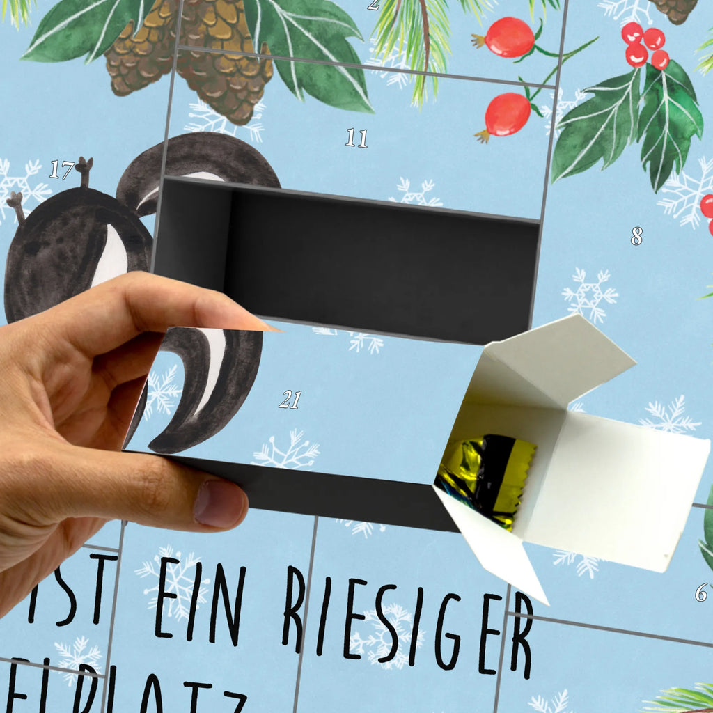 Befüllbarer Adventskalender Stinktier Handstand Befüllbarer Adventskalender, Adventskalender zum selbst befüllen, Stinktier, Skunk, Wildtier, Raubtier, Stinker, Stinki, Spielplatz, verpielt, Kind