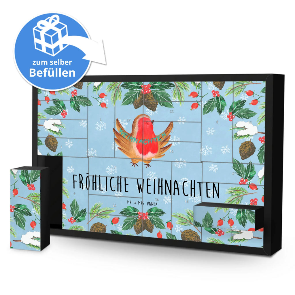 Befüllbarer Adventskalender Rotkehlchen Weihnachten Befüllbarer Adventskalender, Adventskalender zum selbst befüllen, Winter, Weihnachten, Weihnachtsdeko, Nikolaus, Advent, Heiligabend, Wintermotiv, Frohe Weihnachten, Weihnachtsmotiv, Weihnachtsgruß, Vogel, xmas