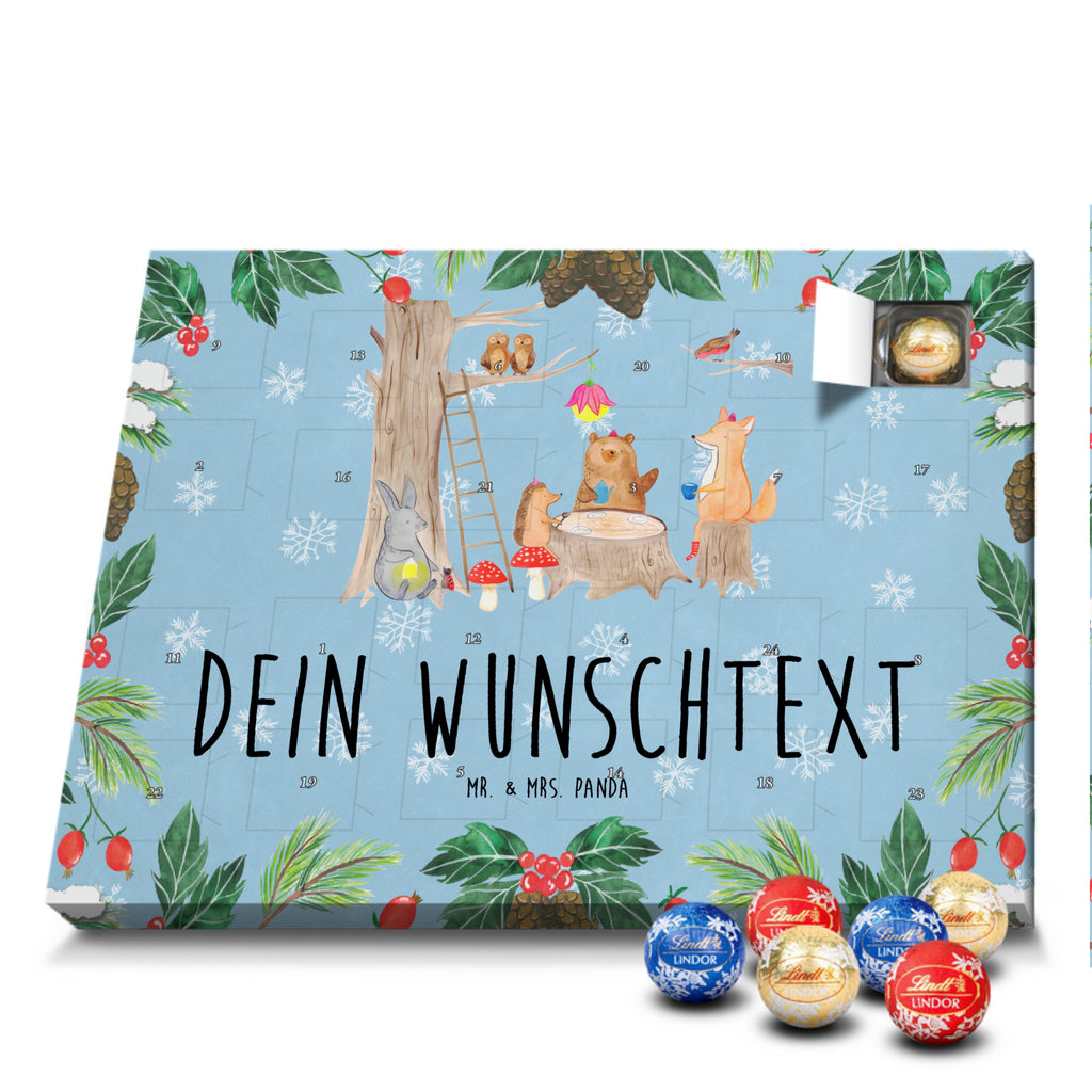 Personalisierter Kugel Markenschokolade Adventskalender Waldtiere Picknick Personalisierter Kugel Markenschokolade Adventskalender, Tiermotive, Gute Laune, lustige Sprüche, Tiere, Waldtiere, Picknick, Wald, Fuchs, Hase, Igel, Maus, Eichhörnchen