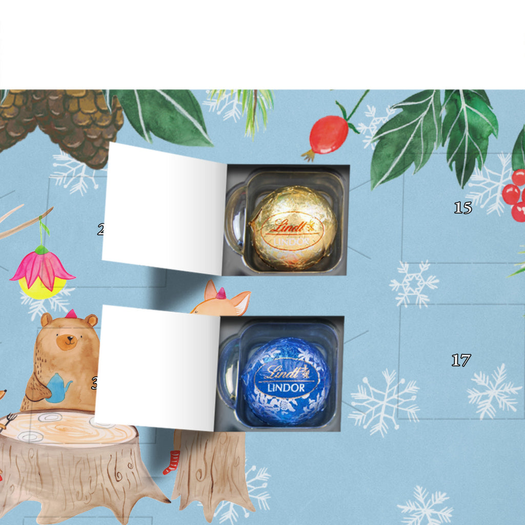 Personalisierter Kugel Markenschokolade Adventskalender Waldtiere Picknick Personalisierter Kugel Markenschokolade Adventskalender, Tiermotive, Gute Laune, lustige Sprüche, Tiere, Waldtiere, Picknick, Wald, Fuchs, Hase, Igel, Maus, Eichhörnchen