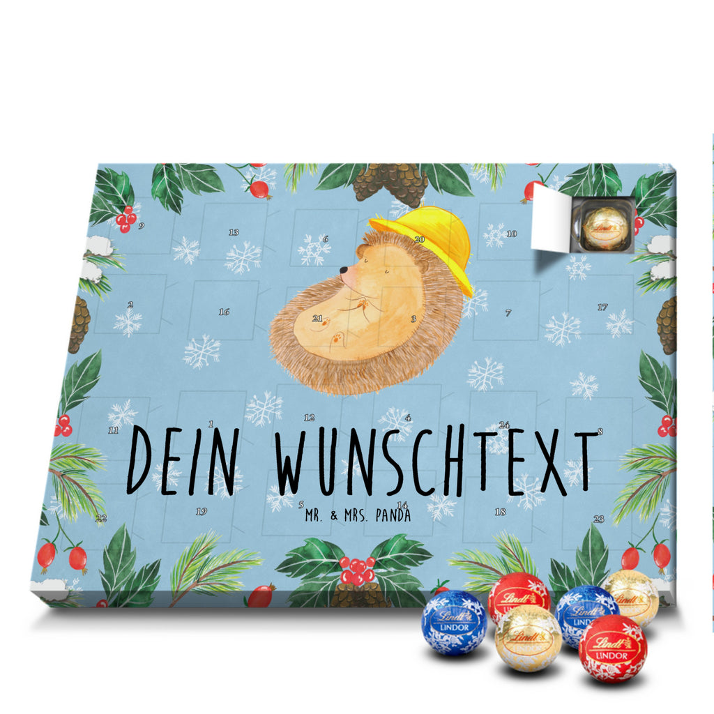 Personalisierter Kugel Markenschokolade Adventskalender Igel Beten Personalisierter Kugel Markenschokolade Adventskalender, Tiermotive, Gute Laune, lustige Sprüche, Tiere, Igel, Igel mit Hut, Sonnenhut, Gott, Amen, beten, Leben, Dankbarkeit, Dankbar sein, dankbar, genießen