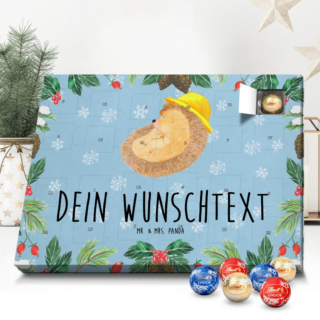 Personalisierter Kugel Markenschokolade Adventskalender Igel Beten Personalisierter Kugel Markenschokolade Adventskalender, Tiermotive, Gute Laune, lustige Sprüche, Tiere, Igel, Igel mit Hut, Sonnenhut, Gott, Amen, beten, Leben, Dankbarkeit, Dankbar sein, dankbar, genießen