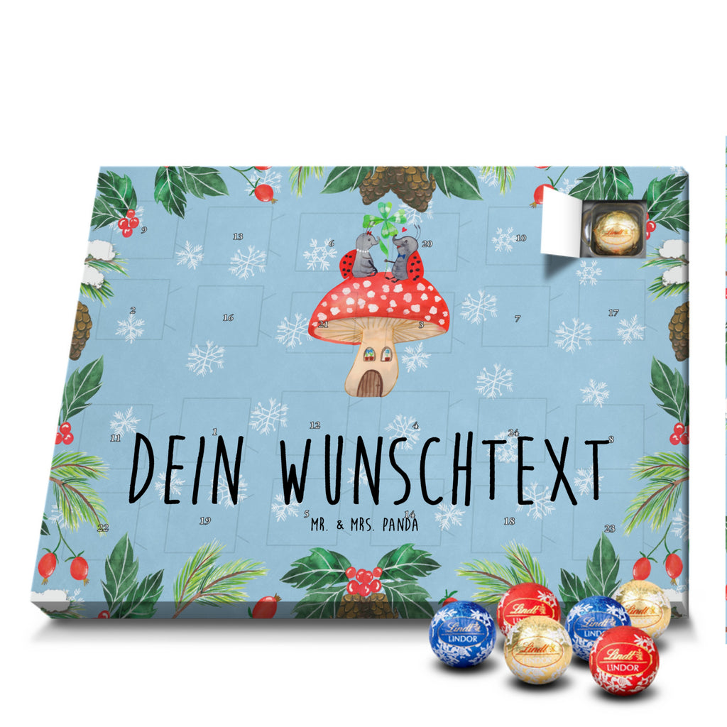 Personalisierter Kugel Markenschokolade Adventskalender Marienkäfer Fliegenpilz Personalisierter Kugel Markenschokolade Adventskalender, Tiermotive, Gute Laune, lustige Sprüche, Tiere, Haus, Wohnung, zuhause, Fliegenpilz, Marienkäfer, Fleigenpilzhaus