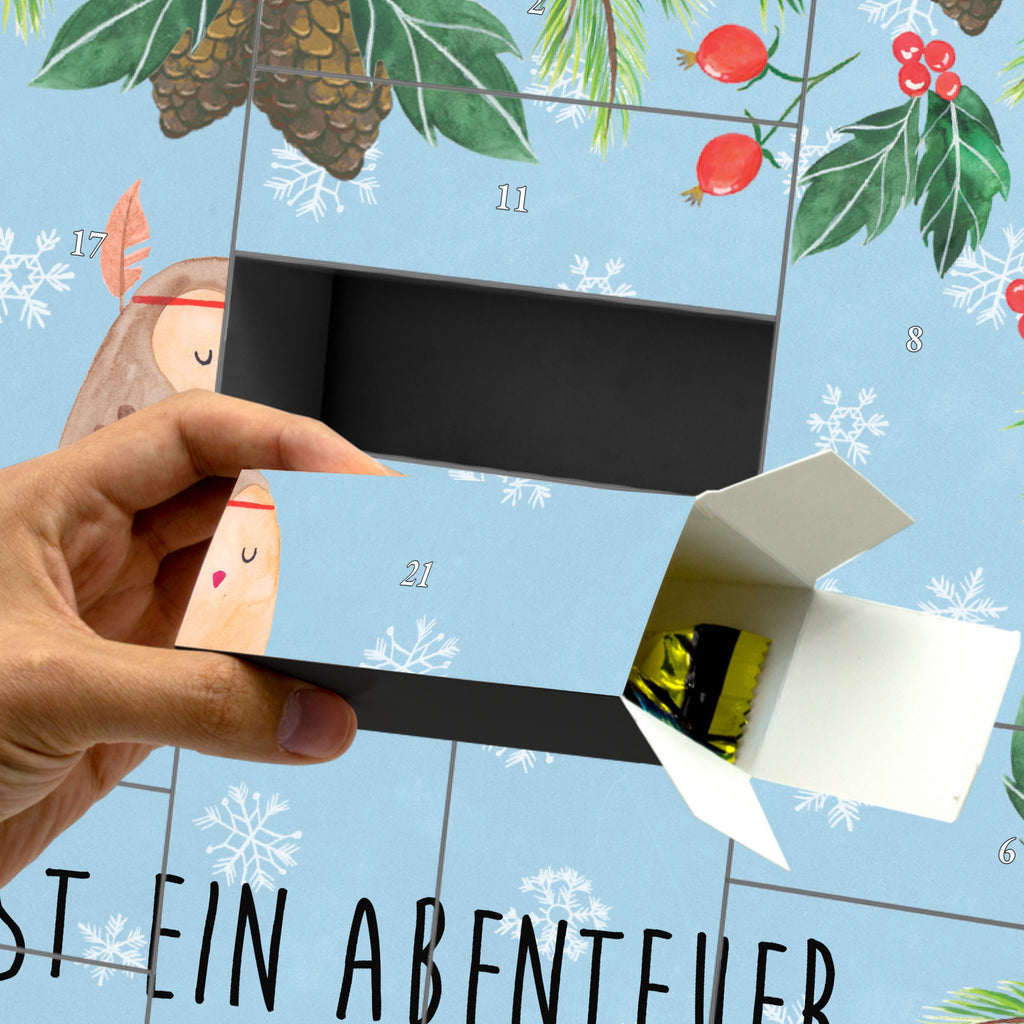 Befüllbarer Adventskalender Eule Federschmuck Befüllbarer Adventskalender, Adventskalender zum selbst befüllen, Eule, Eule Deko, Owl, Das Leben ist ein Abenteuer, Reisespruch, Federschmuck, Dekoration