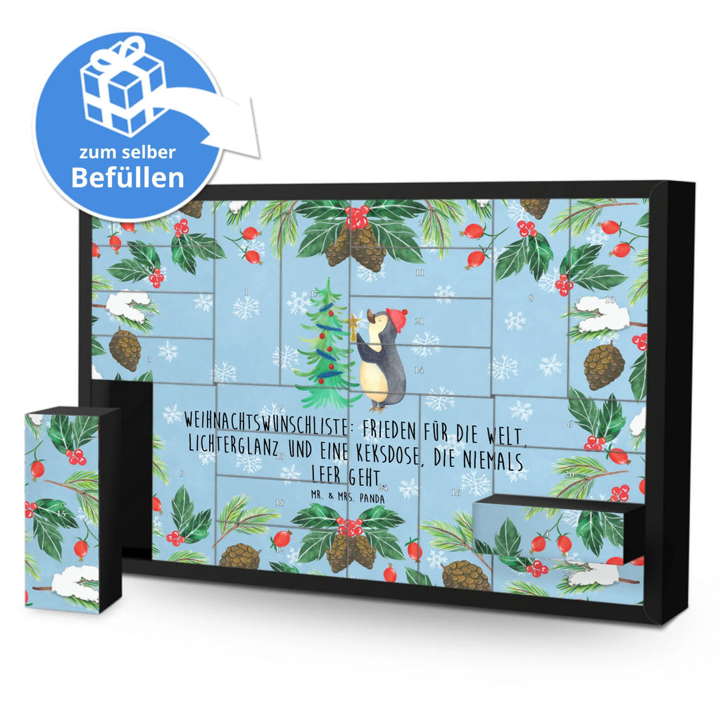 Befüllbarer Adventskalender Pinguin Weihnachtsbaum Befüllbarer Adventskalender, Adventskalender zum selbst befüllen, Winter, Weihnachten, Weihnachtsdeko, Nikolaus, Advent, Heiligabend, Wintermotiv, Pinguin