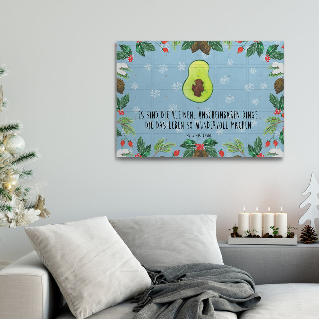 Tee Adventskalender Avocado Kern Adventskalender, Kerzen Adventskalender, Duftkerzen Adventskalender, Avocado, Veggie, Vegan, Gesund, Avokado, Avocadokern, Kern, Pflanze, Spruch Leben